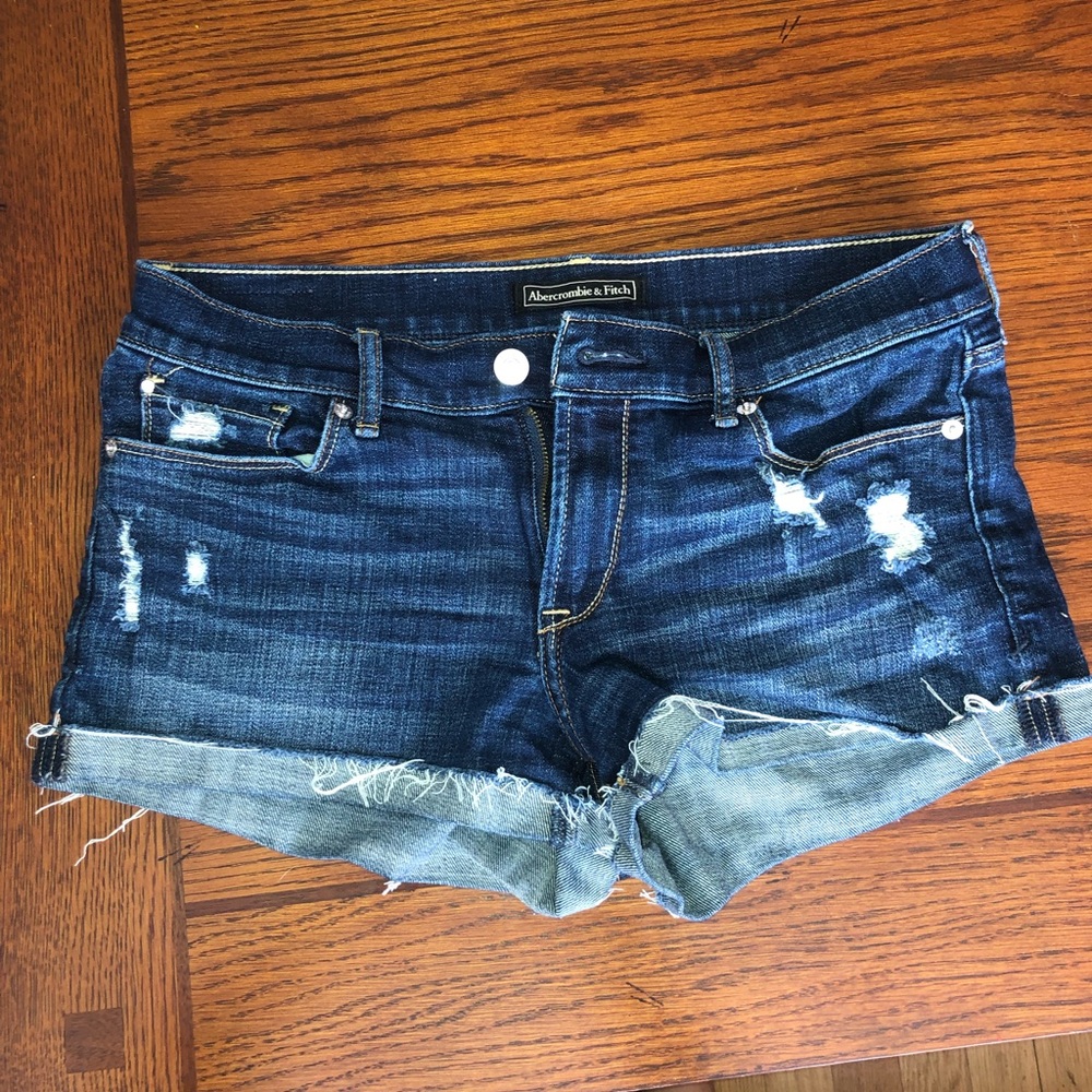 Low rise jean shorts